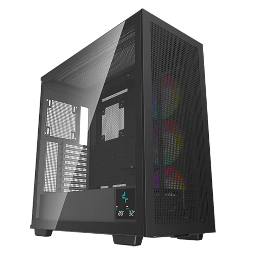 Gabinete DeepCool MORPHEUS Black, E-ATX, Cristal Templado, 1 Ventilador 1×420mm ARGB Instalado, Soporte de placa base E-ATX, USB tipo C, Negro, R-MORPHEUS-BKAPA1-A-1