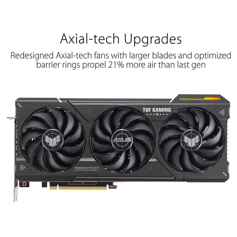 Tarjeta de video GeForce RTX 4070 ASUS TUF OC 12G, 3 Ventiladores Asus TUF, 12 GB 192 bits, NVIDIA DLSS3 GDDR6X, TUF-RTX4070-O12G-GAMING, 3 AÑOS DE GARANTIA NACIONAL, GX23 - Image 3