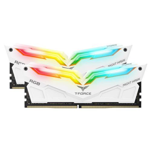 Memoria RAM 16GB DDR4 TeamGroup T-Force Night Hawk RGB 3200Mhz Blanca, Kit 2x8GB, TF2D416G3200HC16CDC01 /MAX. 1 X CLIENTE