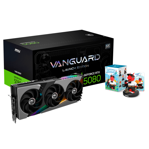 Tarjeta de Video MSI GeForce RTX 5080 16G VANGUARD SOC LAUNCH EDITION, 16GB GDDR7, 256-bit, DirectX 12 Ultimate, DisplayPort x3, HDMI, 912-V531-032