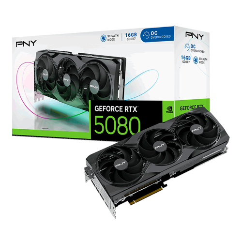 Tarjeta de Video PNY NVIDIA GeForce RTX 5080 OC Edition, 16GB 256-bit GDDR7, PCI Express x16 5.0, VCG508016TFXPB1-O