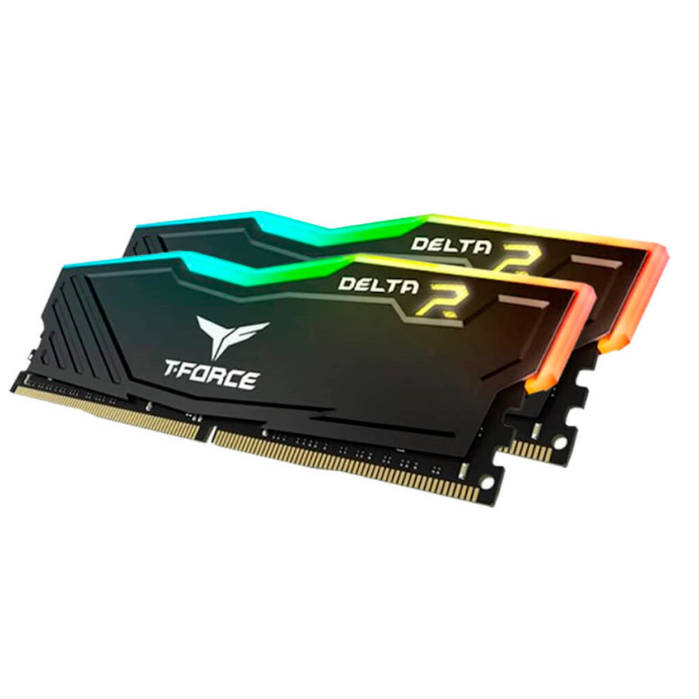 Memoria RAM 16GB DDR4 TeamGroup T-Force Delta RGB 3600Mhz Negras, Kit 2x8GB, TF3D416G3600HC18JDC01, /MAX. 1 X CLIENTE