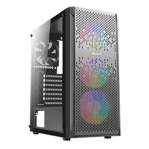 Gabinete Antec NX290, Midi-Tower, ATX/E-ATX/ITX/Micro-ATX, USB 2.0/3.0, Sin Fuente, 4 Ventiladores Instalados (3xRGB), Negro, NX290