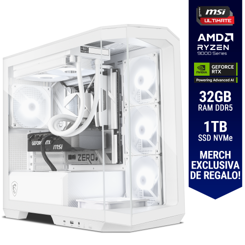 Computadora ULTIMATE PC PALADIN, POWERED BY MSI, RTX 5070 12GB GDDR7, AMD Ryzen 7 9700X, 32GB RAM DDR5, 1TB SSD M.2 PCIe Gen4, 850W 80+ GOLD, WiFi y Bluetooth, Licencia Windows 11 de regalo, MSIULT, RTXS50