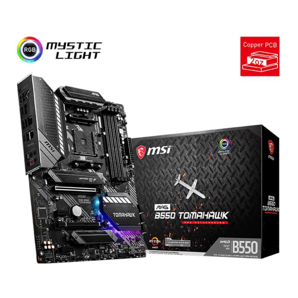 Tarjeta Madre MSI MAG B550 TOMAHAWK, AM4, AMD B550, DDR4, 4 DIMM, Ryzen 5000 Ready