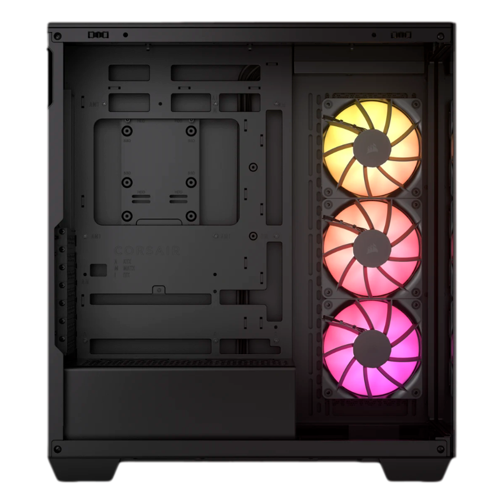Gabinete Corsair 3500X ARGB, Midi-Tower, Mini-ITX/Micro-ATX/ATX/E-ATX, USB 3.2, Sin Fuente, 3 Ventiladores RS120 RGB Instalados, Negro, CC-9011278-WW - Image 4