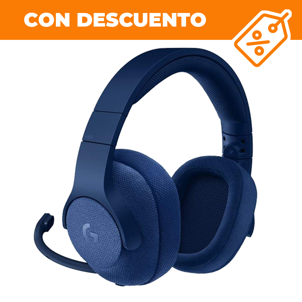 Diadema Gamer Logitech G433 Prodigy Audio DTS X 7.1 Canales (solo PC), PC - XBOX - PS4 - Switch - Smartphone y Tablet, Blue 981-000684