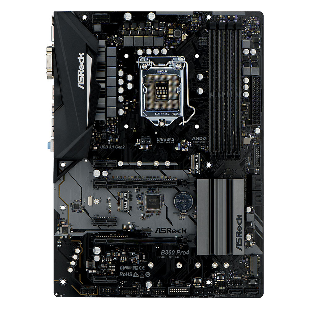 Tarjeta Madre Asrock B360 PRO 4 Socket 1151-V2 Intel B360 ATX, DDR4 - Image 2