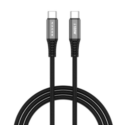 NACEB CABLE USB-C MACHO-USB-C MACHO, 1 METRO, NA-0141