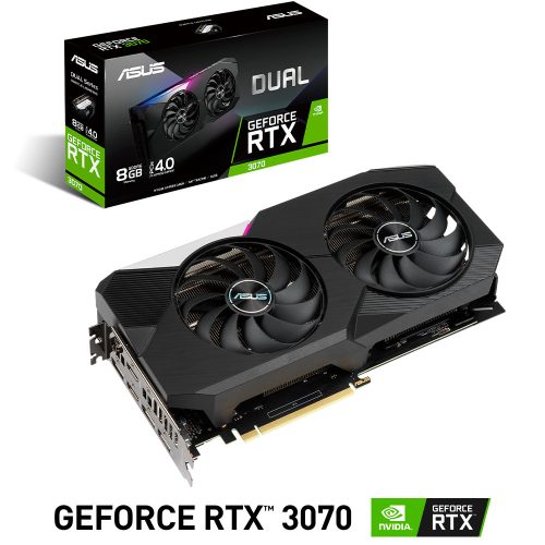 Tarjeta de Video Nvidia GeForce RTX 3070 8GB, Asus DUAL LHR, DUAL-RTX3070-8G, 3 AÑOS DE GARANTIA NACIONAL