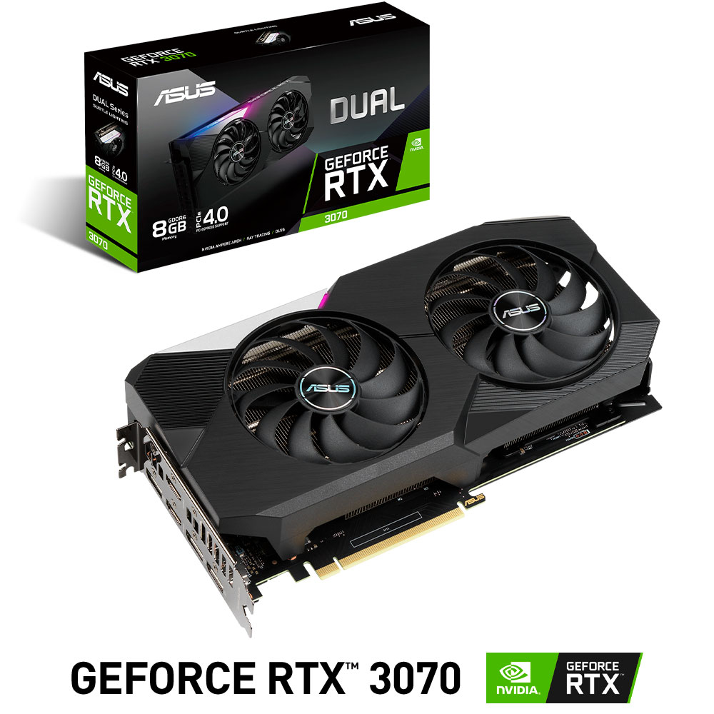 Tarjeta de Video Nvidia GeForce RTX 3070 8GB, Asus DUAL LHR, DUAL-RTX3070-8G, 3 AÑOS DE GARANTIA NACIONAL