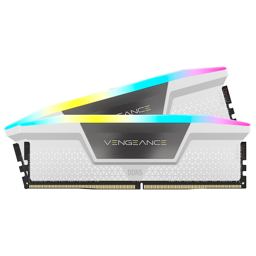Memoria Ram Corsair Vengeance RGB DDR5 RAM 32GB (2x16GB), 5200MHz, CL40 Intel XMP, White, CMH32GX5M2B5200C40W /MAX. 1 X CLIENTE