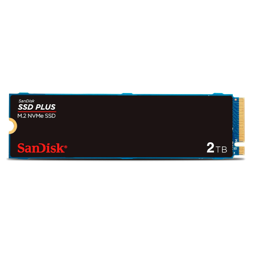 Unidad de Estado Sólido SSD SanDisk Plus NVMe, 2TB, PCI Express 3.0, M.2, SDSSDA3N-2T00-G26 /MAX. 1 X CLIENTE