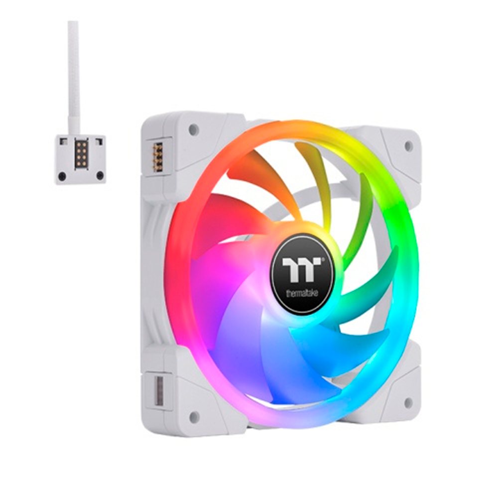 Kit Ventiladores Thermaltake SWAFAN EX12 RGB, 120mm, 500-2000RPM, Blanco, 3 Piezas, CL-F161-PL12SW-A - Image 2