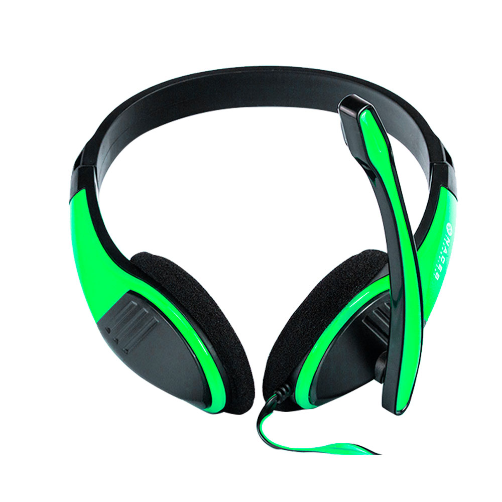 Headset Naceb NA-589VE, Verde, Con Microfono, Audio Alta Definición - Image 2