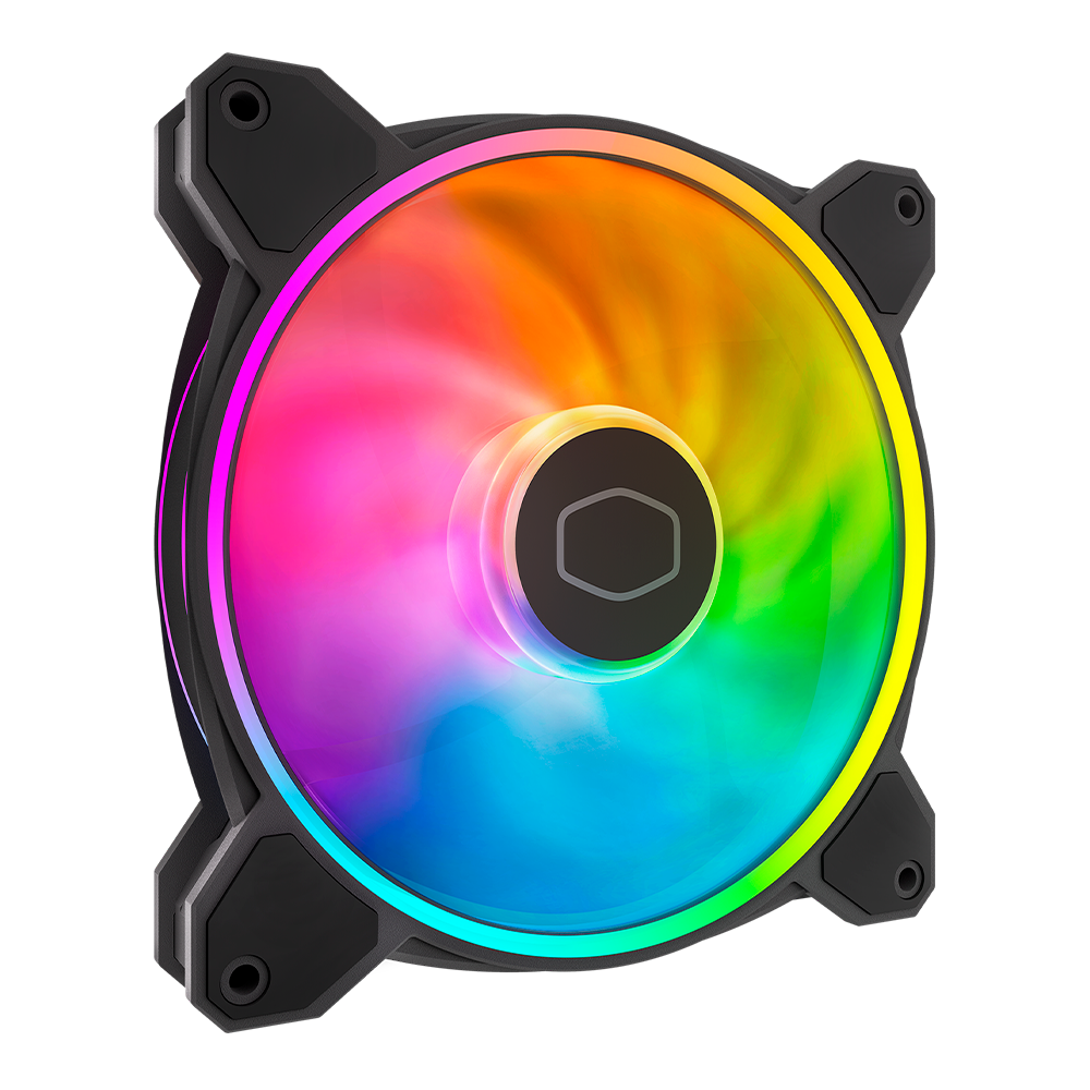 Ventilador Cooler Master MasterFan MF140 Halo², ARGB Gen 2 LED Rings, 140mm, 1600rpm Dynamic PWM, Liquid and Air Cooler, Black, MFL-B4DN-16NP2-R2 - Image 2
