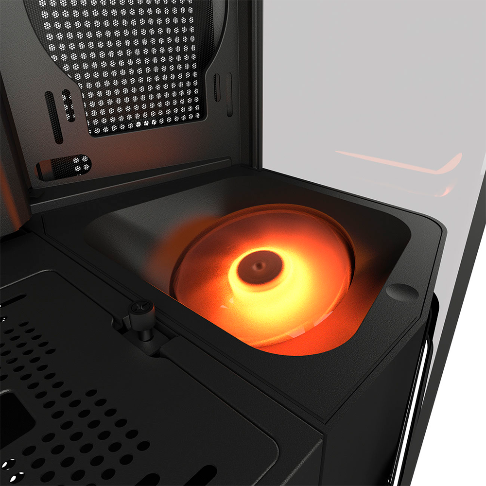 Gabinete Cougar FV270, MidTower E-ATX, Ventiladores ARGB PWM Integrados, Prisma de Luz, Protector de Filtro, Soporte Sin Herramientas, Negro, 3858M60.0001 - Image 9