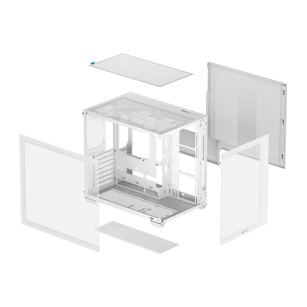 Gabinete Deepcool CG530, Cristal Templado, Mini-ITX/Micro-ATX/ATX, USB 3.0, Sin Fuente, Blanco, R-CG530-WHNDA0-G-1 - Image 7