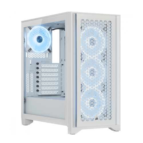 Gabinete Corsair iCUE 4000D RGB AIRFLOW, Cristal Templado, Midi-Tower, ATX, USB 3.2, Sin Fuente, 3 Ventiladores RGB Instalados, Blanco, CC-9011241-WW /