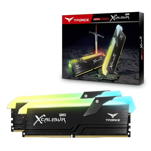 Memoria RAM 16GB DDR4 TeamGroup T-Force Xcalibur RGB General Edition 4000Mhz Negra, Kit 2x8GB, TF5D416G4000HC18EDC01 /MAX. 1 X CLIENTE