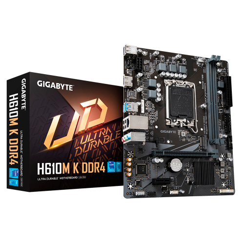 Tarjeta Madre Gigabyte H610M K DDR4, Micro-ATX, LGA1700, H610, HDMI, Up to 64GB DDR4, H610M K DDR4