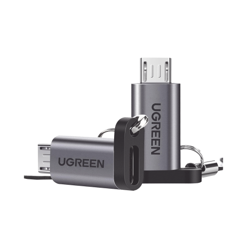 UGREEN 50590 Adaptador USB-C 3.1 a Micro USB | Carga Rápida | FPC/QC2.0 | Sincronización de Datos | Velocidad de Transferencia de hasta 480Mbps | Incluye Cordón | Caja de Aluminio | Múltiples Protecciones | Amplia Compatibilidad.