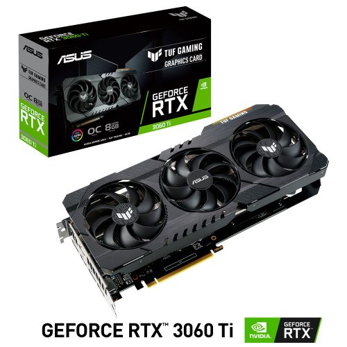 Tarjeta de Video Nvidia GeForce RTX 3060 TI, Asus TUF OC LHR, TUF-RTX3060TI-O8G-V2-GAMING, 3 AÑOS DE GARANTIA NACIONAL