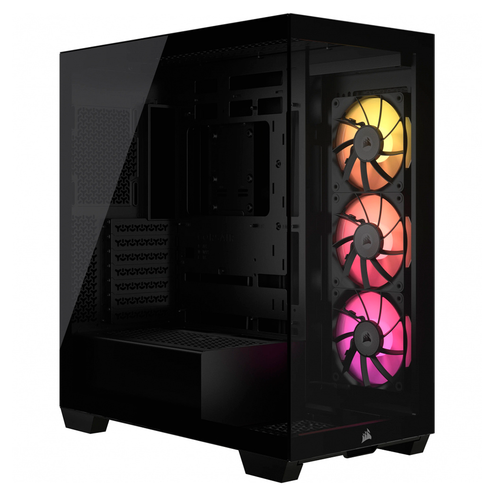 Gabinete Corsair Icue Link 3500X RGB, Midi-Tower, Mini-ITX/Micro-ATX/ATX/E-ATX, USB 3.2, Sin Fuente, 3 Ventiladores iCUE LINK RX120 RGB Instalados, Negro, CC-9011280-WW