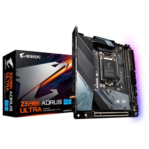 Tarjeta Madre Gigabyte Z590I AORUS ULTRA Socket LGA1200 Intel Z590 Mini ITX, DDR4, Intel Core 11th Generación /