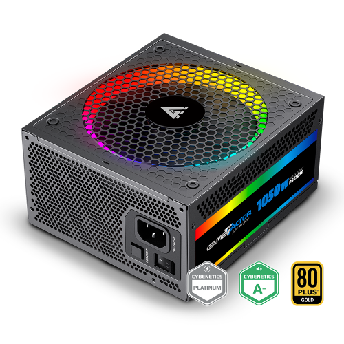 Fuente de Poder Game Factor PSG1050, 1050W, 80+ Gold, Full Modular, PCIe 5.0, PSG1050, 3 años de garantía