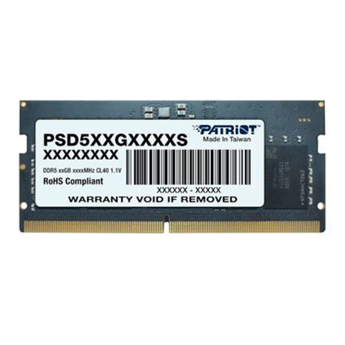 Memoria RAM Patriot Signature DDR5, 4800MHz, 16GB, Non-ECC, CL40, SO-DIMM, PSD516G480081S /MAX. 1 X CLIENTE