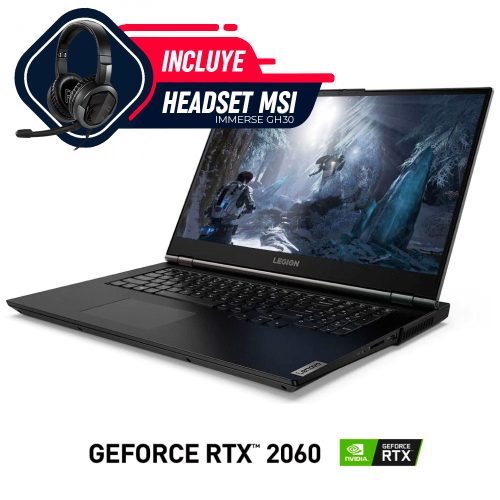 Laptop Gamer Lenovo Legion 5 GeForce RTX 2060 GDDR6, AMD RYZEN 5 4600H, 8GB RAM DDR4, 1TB HDD + 128GB SSD, 15.6" FHD, Windows 10 Home, 15ARH05H, 82B1002SLM 942029B, GRATIS HEADSET MSI IMMERSE GH30