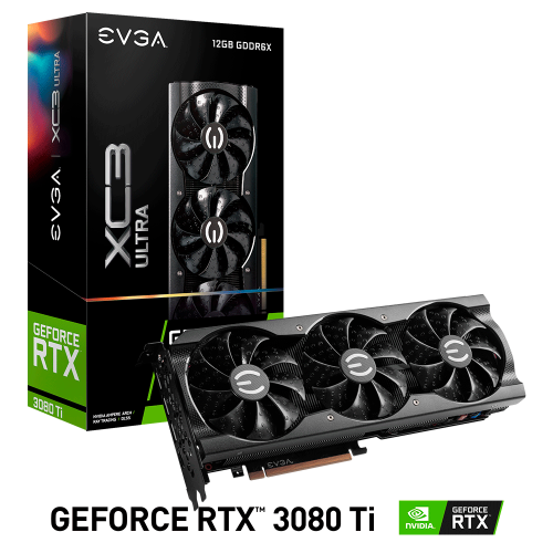 Tarjeta de Video Nvidia GeForce RTX 3080 TI, EVGA XC3 ULTRA LHR, 12G-P5-3955-KR, 3 AÑOS DE GARANTIA