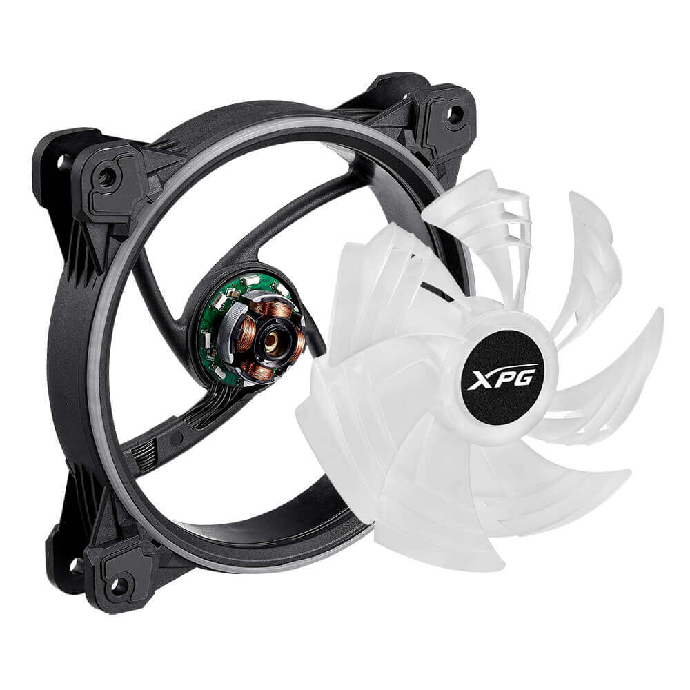 Ventilador para Gabinete XPG Hurricane 140mm, ARGB Led de Doble Anillo, HURRICANE140ARGBPWM-BKCWW - Image 5