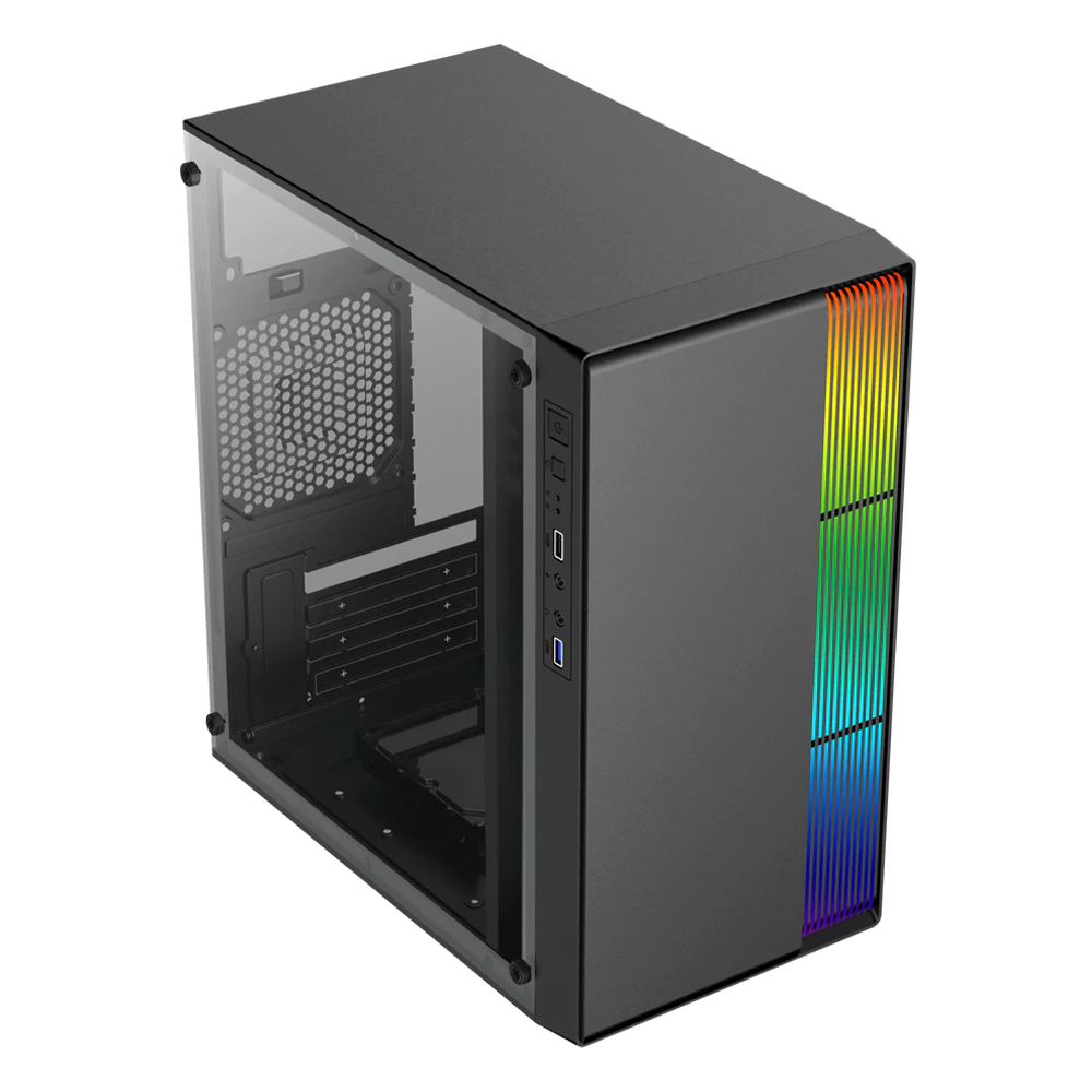 Gabinete Acteck Fusion II GI440, Micro Tower /ITX/Micro ATX/Mini-ITX, USB 2.0/3.0, Con Fuente de 500W, Negro, AC-935753 - Image 2