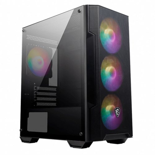 Gabinete MSI MAG FORGE M100A, Midi-Tower, Micro-ATX/Mini-ITX, USB 2.0/3.0, 4 Ventiladores Instalados, Negro, MAG FORGE M100A
