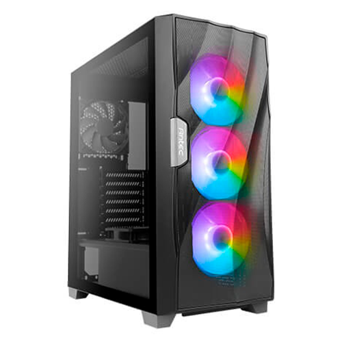 Gabinete Antec DF700 Flux, Midi-Tower, ATX/micro ATX/Mini-ITX, USB 3.0, Sin Fuente, 5 Ventiladores RGB Instalados, Negro