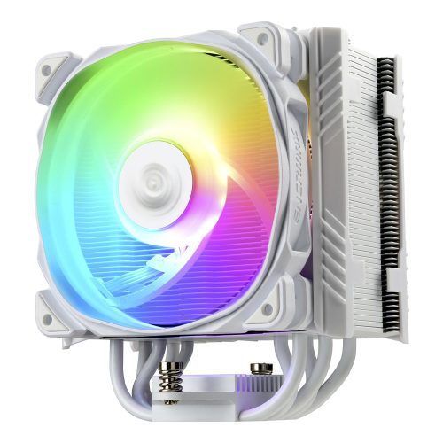 Disipador para CPU Disipador y Ventilador para Procesador Enermax ETS-T50 AXE WHITE ARGB, RGB AURA SYNC Etc., 120mm X1 Intel y AMD