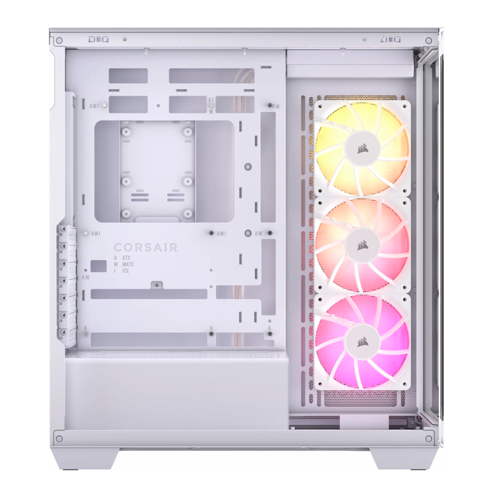 Gabinete Corsair 3500X ARGB, Midi-Tower, Mini-ITX/Micro-ATX/ATX/E-ATX, USB 3.2, Sin Fuente, 3 Ventiladores RS120 RGB Instalados, Blanco, CC-9011279-WW - Image 4