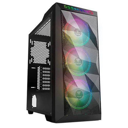Gabinete Gamdias Athenas M1 RGB, ATX, Sin Fuente - Incluye 3 Ventiladores ARGB, Aura Sync, RGB FUSION etc. 120mm Frontal, GMB2070011