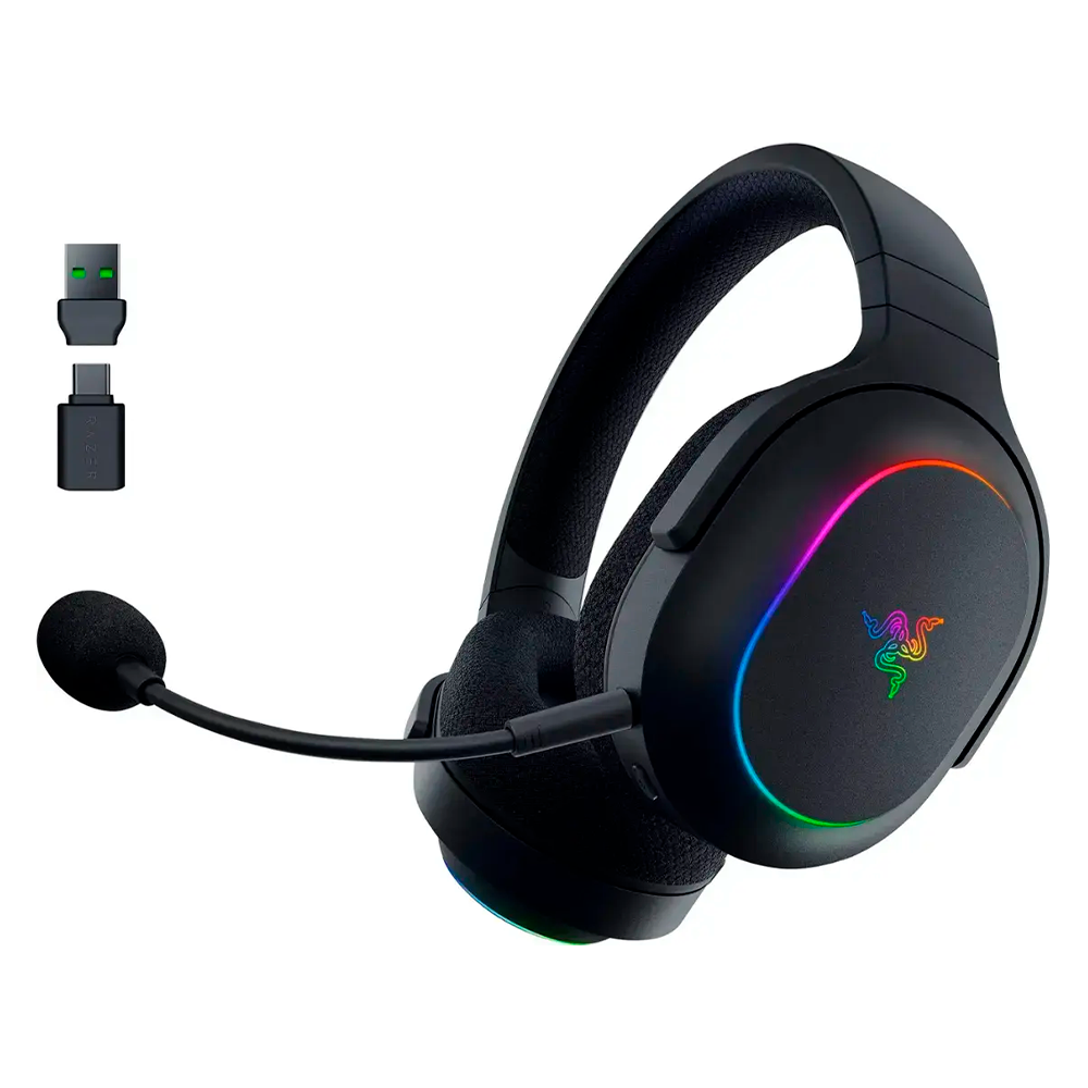 Diadema Gamer Razer Barracuda X Chroma, Inalámbricos, Multiplataforma, Con 6 Zonas Chroma RGB/ SmartSwitch Hyperspeed & Bluetooth, Controlador de 40 mm, Negro, RZ04-05220100-R3U1