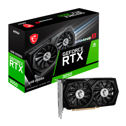 Tarjeta de Video MSI NVIDIA GeForce RTX 3050 GAMING X 6G, 6GB, 96-bit, DDR6, PCI Express 4.0, 912-V812-053