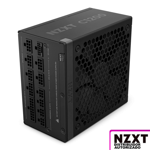 Fuente De Poder NZXT C1200, ATX 3.1, 1200W 80+ Gold, 40 Series Ready, Totalmente Modular, Listo para RTX serie 50, Negro, PA-2G2BB-US