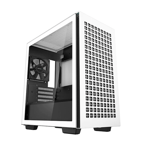 Gabinete Gamer DeepCool CH370, Cristal Templado, Mini-Tower, Micro-ATX/Mini-ITX, USB 3.2, Sin Fuente, 1 Ventilador Instalado, Blanco, R-CH370-WHNAM1-G-1