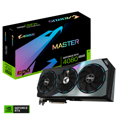 Tarjeta de Video GIGABYTE RTX 4080 Super AORUS Master 16G, 3 Ventiladores WINDFORCE, 16GB, 256 bits, GDDR6X, GV-N408SAORUS M-16GD