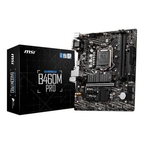 Tarjeta Madre MSI B460M PRO, Socket LGA1200, Intel B460, Micro-ATX, DDR4, Intel Core 10th Generación