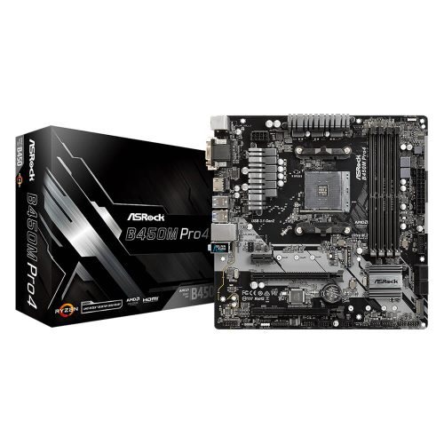 Tarjeta Madre Asrock B450M PRO4 Socket AM4, DDR4