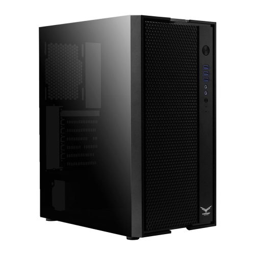 Gabinete Naceb CYPHER NA-0611, RGB, ATX, Negro, Cristal Templado, Incluye 3 ventiladores, USB 3.0, Audio HD