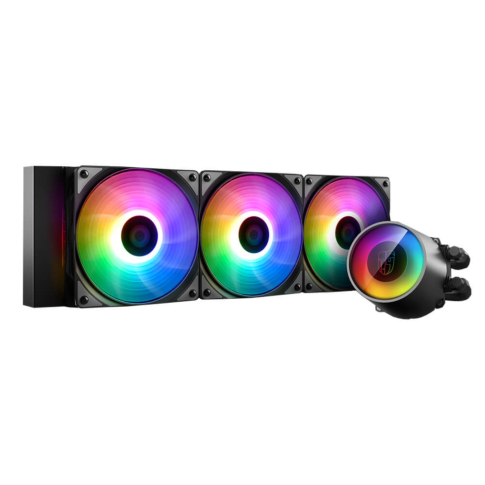 Sistema de Enfriamiento Liquido AIO Deepcool Castle 360 RGB V2 - 120mm X3 Intel y Amd (Listo para AM4 y TR4) Aura Sync, RGB Fusión etc., Sistema Antifuga, DP-GS-H12AR-CSL360V2 - Image 2