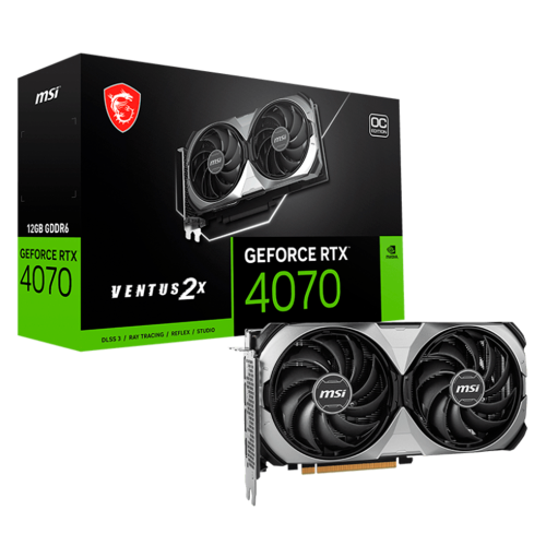 Tarjeta de Video MSI NVIDIA GeForce RTX 4070 VENTUS 2X 12G OC, 12GB, 192-bit, GDDR6X, PCI Express 4.0, 912-V512-017